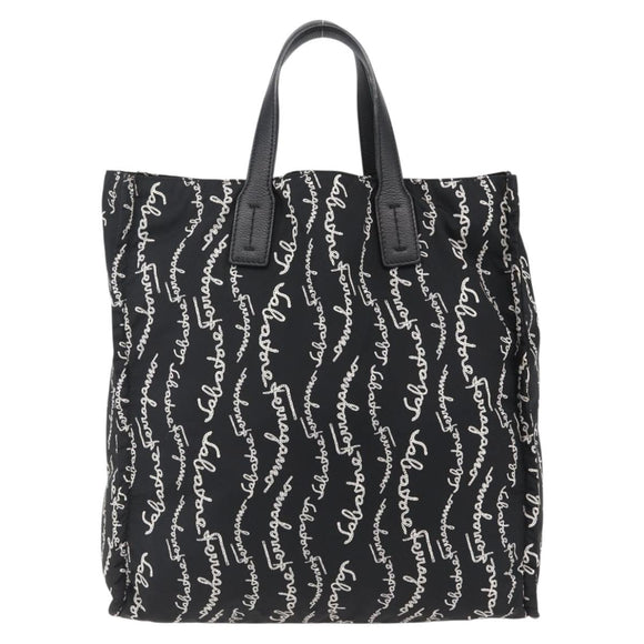 Salvatore Ferragamo Tote Bag Nylon Black Auth BA10660V