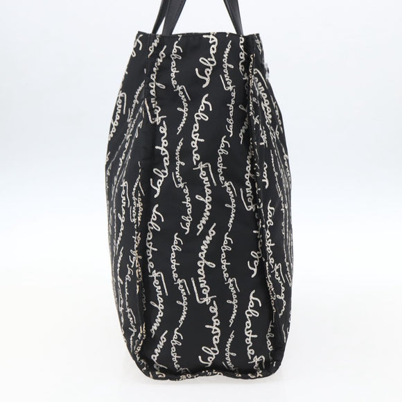 Salvatore Ferragamo Tote Bag Nylon Black Auth BA10660V