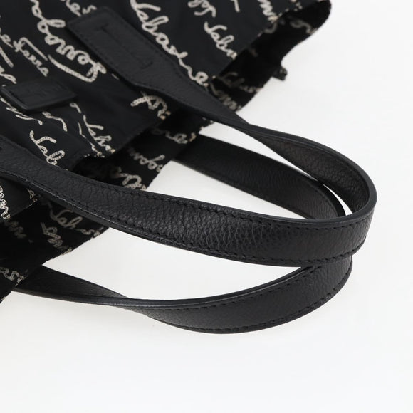 Salvatore Ferragamo Tote Bag Nylon Black Auth BA10660V