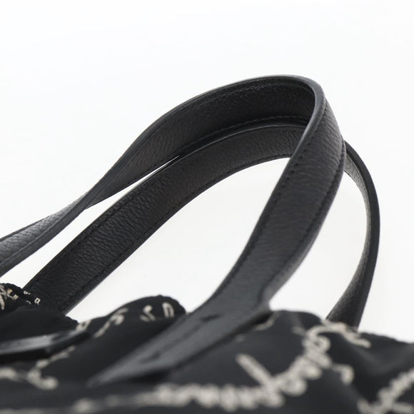 Salvatore Ferragamo Tote Bag Nylon Black Auth BA10660V