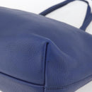 Salvatore Ferragamo Tote Bag Leather Blue Gold Auth BA10661-10