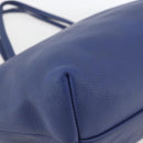 Salvatore Ferragamo Tote Bag Leather Blue Gold Auth BA10661-11