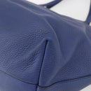 Salvatore Ferragamo Tote Bag Leather Blue Gold Auth BA10661-12