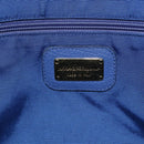 Salvatore Ferragamo Tote Bag Leather Blue Gold Auth BA10661-15