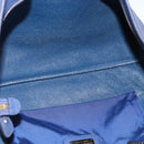 Salvatore Ferragamo Tote Bag Leather Blue Gold Auth BA10661-16