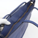 Salvatore Ferragamo Tote Bag Leather Blue Gold Auth BA10661-6