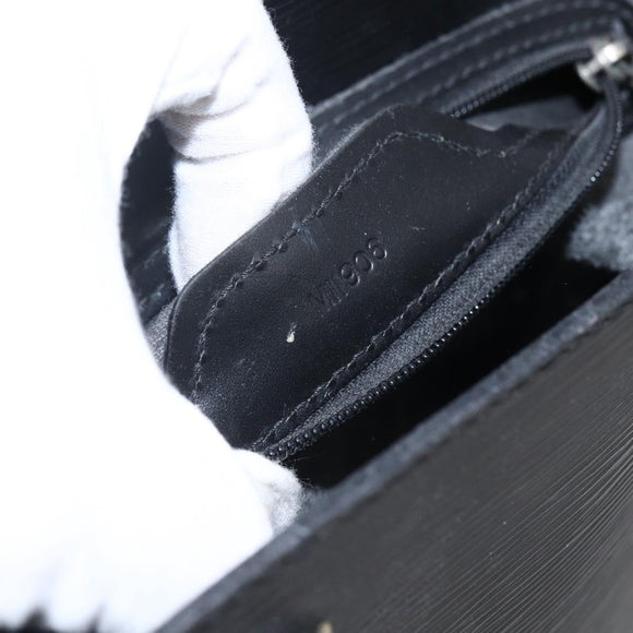 LOUIS VUITTON Epi Sac Plat Handtasche Schwarz M59082 LV Auth BA10662