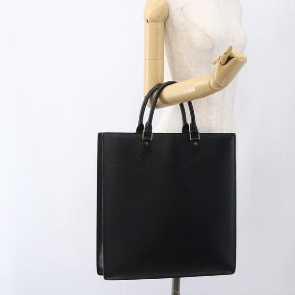 LOUIS VUITTON Epi Sac Plat Handtasche Schwarz M59082 LV Auth BA10662