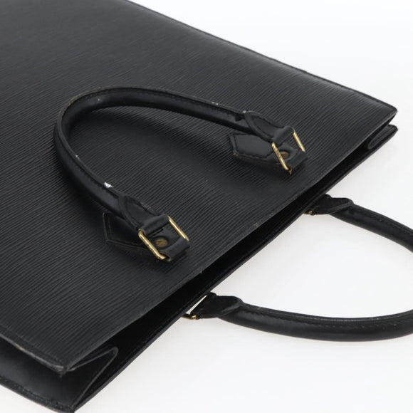 LOUIS VUITTON Epi Sac Plat Handtasche Schwarz M59082 LV Auth BA10662
