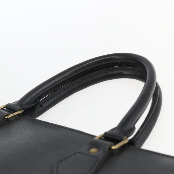 LOUIS VUITTON Epi Sac Plat Handtasche Schwarz M59082 LV Auth BA10662