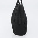 PRADA Hand Bag Nylon Black Silver Auth BA10663-4