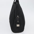 PRADA Hand Bag Nylon Black Silver Auth BA10663-5
