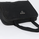 PRADA Hand Bag Nylon Black Silver Auth BA10663-6
