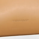 BURBERRY Hand Bag Leather Beige Gold Auth BA10666-17