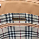 BURBERRY Hand Bag Leather Beige Gold Auth BA10666-11