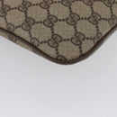 GUCCI GG Supreme Web Sherry Line Bag PVC Beige Gold 904 02 047 Auth BA10668-10