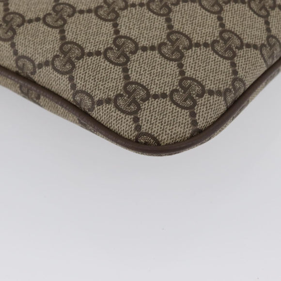 GUCCI GG Supreme Web Sherry Line Bag PVC Beige Gold 904 02 047 Auth BA10668
