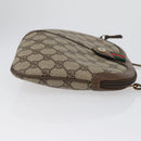 GUCCI GG Supreme Web Sherry Line Bag PVC Beige Gold 904 02 047 Auth BA10668-4