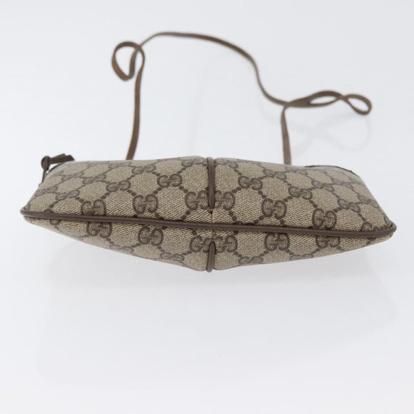 GUCCI GG Supreme Web Sherry Line Bag PVC Beige Gold 904 02 047 Auth BA10668