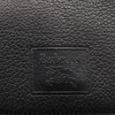 Burberrys Shoulder Bag Leather Black Gold Auth BA10670-14
