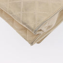CHANEL Matelasse Ketten-Umhängetasche Lammleder Beige Gold CC Auth BA10672-17