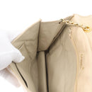 CHANEL Matelasse Ketten-Umhängetasche Lammleder Beige Gold CC Auth BA10672-23