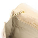 CHANEL Matelasse Ketten-Umhängetasche Lammleder Beige Gold CC Auth BA10672-24