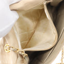 CHANEL Matelasse Ketten-Umhängetasche Lammleder Beige Gold CC Auth BA10672-25