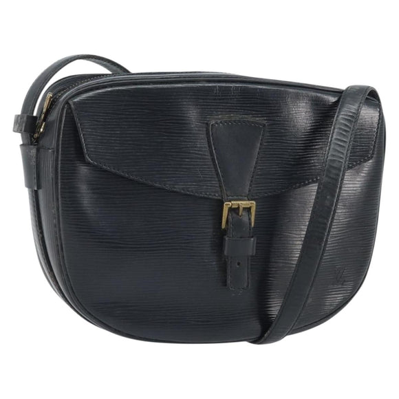 LOUIS VUITTON Epi Jeune Fille MM Shoulder Bag Black M52152 LV Auth BA10681