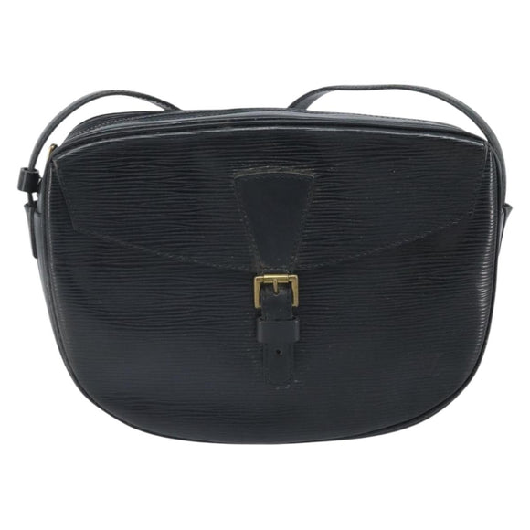 LOUIS VUITTON Epi Jeune Fille MM Shoulder Bag Black M52152 LV Auth BA10681