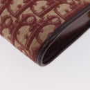 Christian Dior Trotter Canvas Shoulder Bag Red Gold Auth BA10682-13