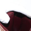 Christian Dior Trotter Canvas Shoulder Bag Red Gold Auth BA10682-18