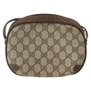 GUCCI GG Supreme Web Sherry Line Bag PVC Beige Gold 89 02 066 Auth BA10683-3