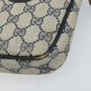 GUCCI GG Supreme Shoulder Bag PVC Navy Gold 001 23 151 Auth BA10686-10