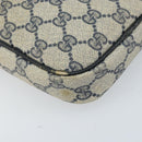 GUCCI GG Supreme Shoulder Bag PVC Navy Gold 001 23 151 Auth BA10686-11