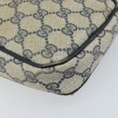 GUCCI GG Supreme Shoulder Bag PVC Navy Gold 001 23 151 Auth BA10686-13
