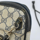 GUCCI GG Supreme Shoulder Bag PVC Navy Gold 001 23 151 Auth BA10686-14