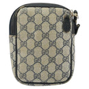 GUCCI GG Supreme Shoulder Bag PVC Navy Gold 001 23 151 Auth BA10686-3