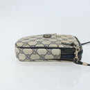 GUCCI GG Supreme Shoulder Bag PVC Navy Gold 001 23 151 Auth BA10686-4