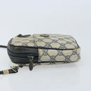 GUCCI GG Supreme Shoulder Bag PVC Navy Gold 001 23 151 Auth BA10686-5