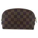 LOUIS VUITTON Damier Ebene Pochette Cosmetic PM Pouch N47516 LV Auth BA10690-3