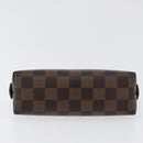 LOUIS VUITTON Damier Ebene Pochette Cosmetic PM Pouch N47516 LV Auth BA10690-7
