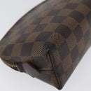 LOUIS VUITTON Damier Ebene Pochette Cosmetic PM Pouch N47516 LV Auth BA10690-8