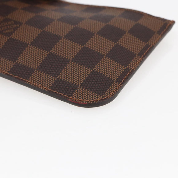 LOUIS VUITTON Damier Ebene Neverfull PM Pouch LV Auth BA10697