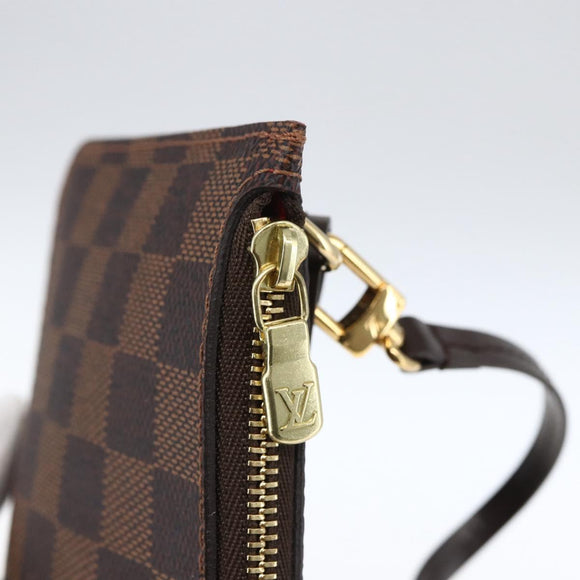 LOUIS VUITTON Damier Ebene Neverfull PM Pouch LV Auth BA10697