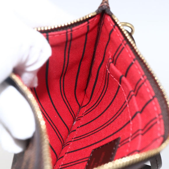 LOUIS VUITTON Damier Ebene Neverfull PM Pouch LV Auth BA10697