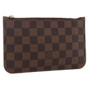LOUIS VUITTON Damier Ebene Neverfull PM Pouch LV Auth BA10697-1