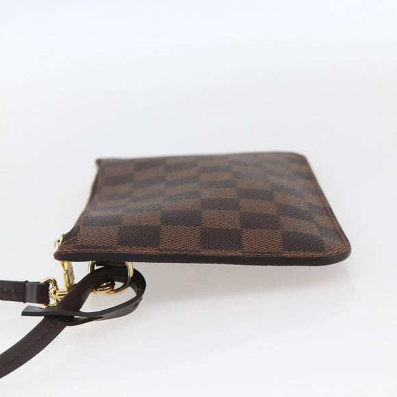 LOUIS VUITTON Damier Ebene Neverfull PM Pouch LV Auth BA10697