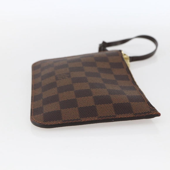 LOUIS VUITTON Damier Ebene Neverfull PM Pouch LV Auth BA10697