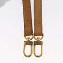 LOUIS VUITTON Shoulder Strap Leather 44.5"" Beige LV Auth BA10699-7